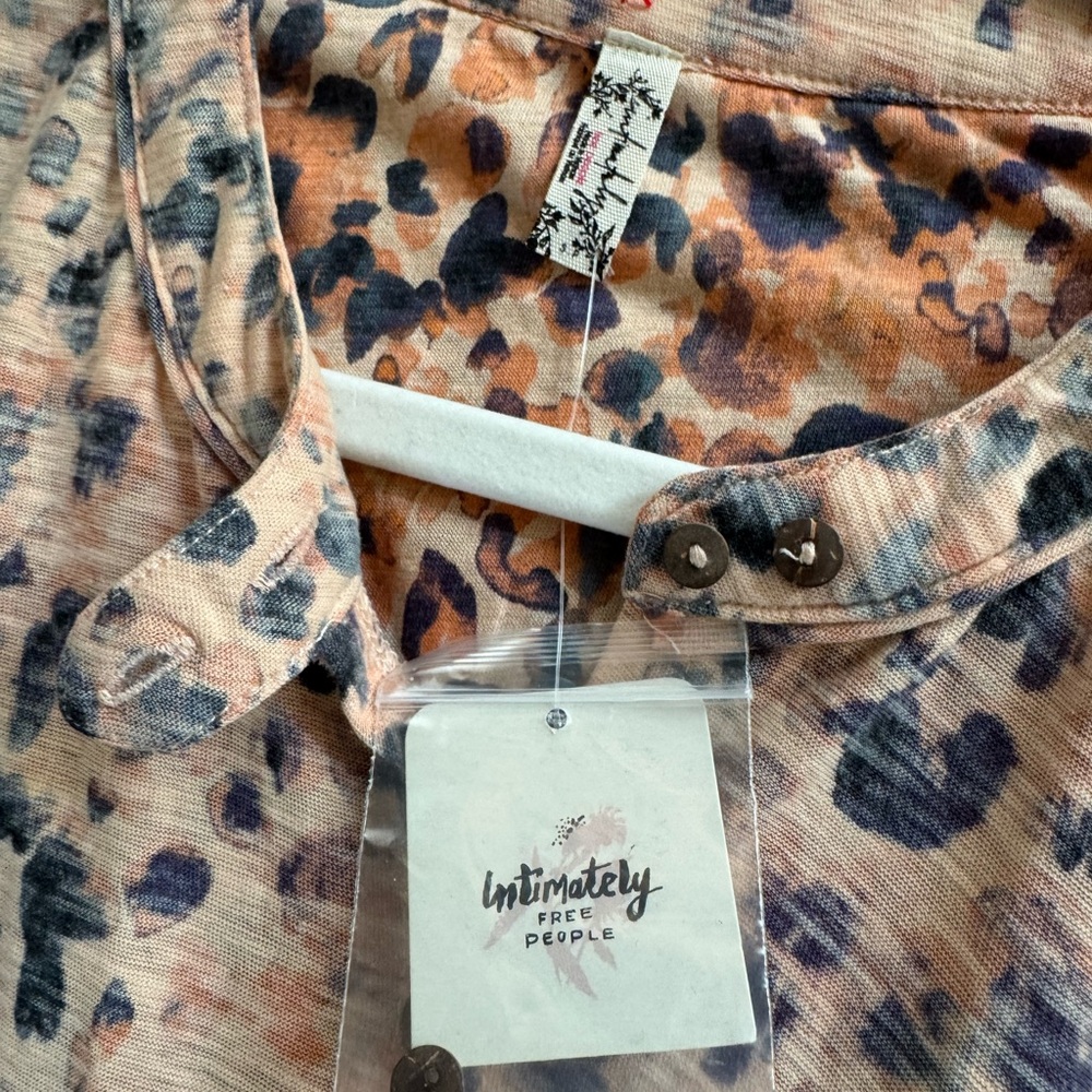 FP Intimately Leopard Printed Maxi Top Robe Duster, Size Small - Picture 6 of 11